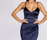 Sleek Satin Mini Wrap Dress Ins Street